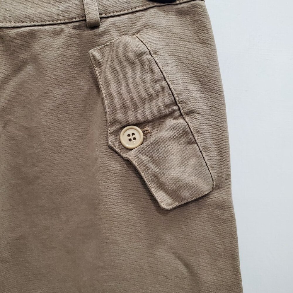 Gabiz Paris Vintage Beige Khaki Dystopian Industrial Button Fly Zip Ankle Pant 1 - Picture 2 of 11